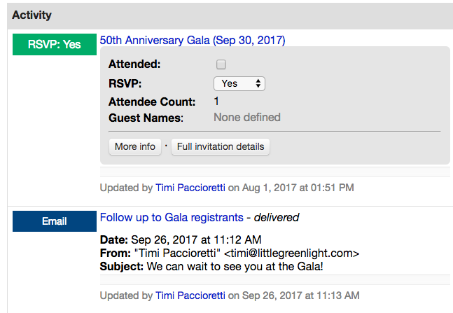 Event and email activity in LGL activity.png