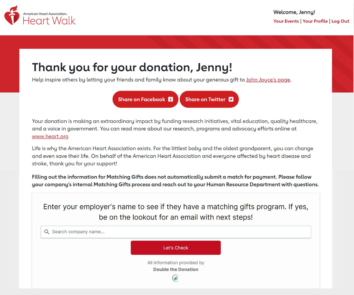 donation confirmation