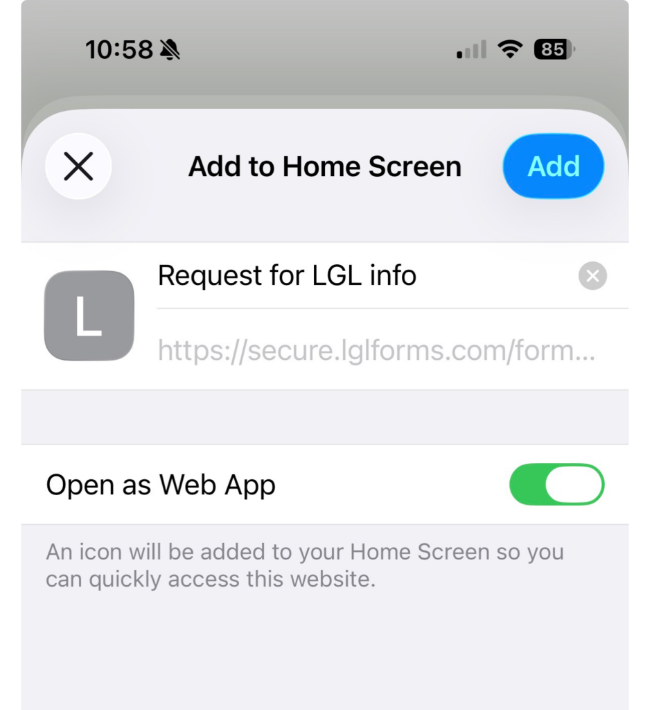 Name form and show as app