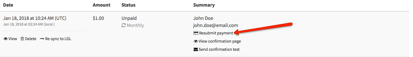 updating credit card info