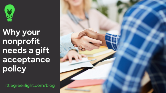 Gift acceptance policy