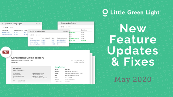 Spring 2020 LGL Updates