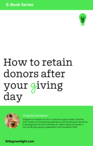 Retain donors ebook cover How to retain donors after a giving day