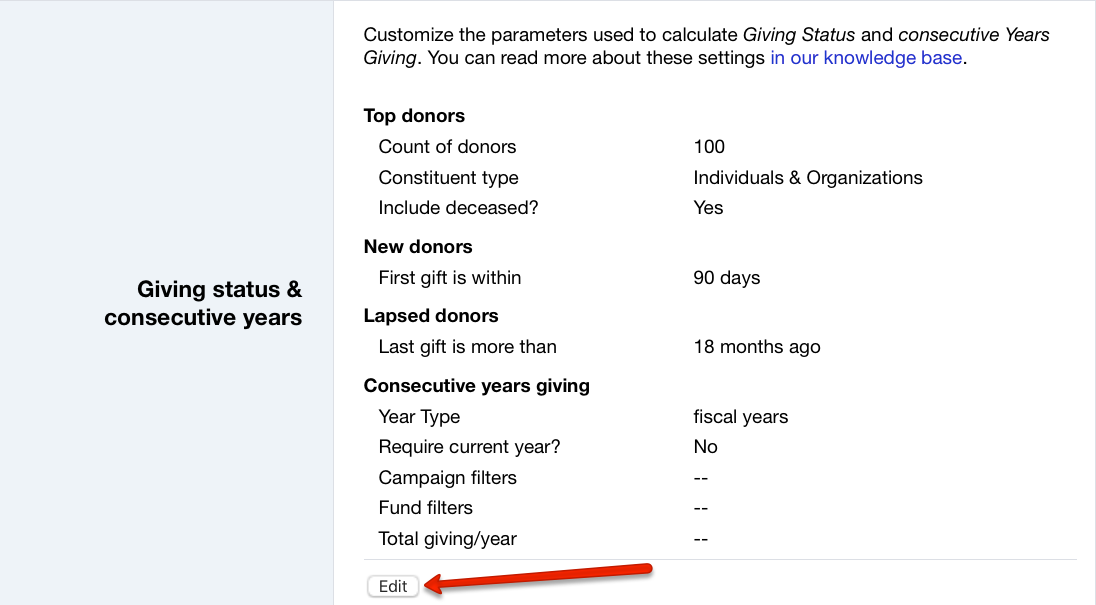 Customize giving statuses in LGL