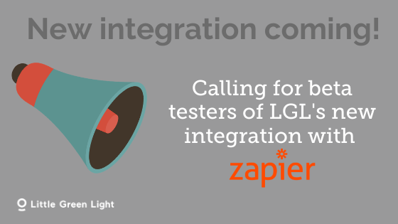 Call for beta testers of our Zapier integration