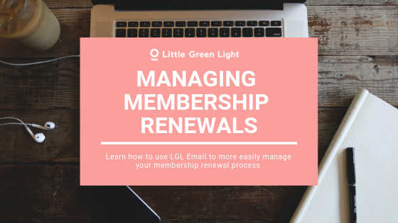 membership renewals via LGL Email