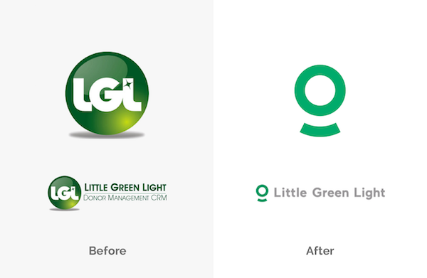 LGL logo before and after