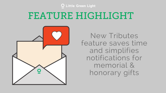 notifications for tribute gifts