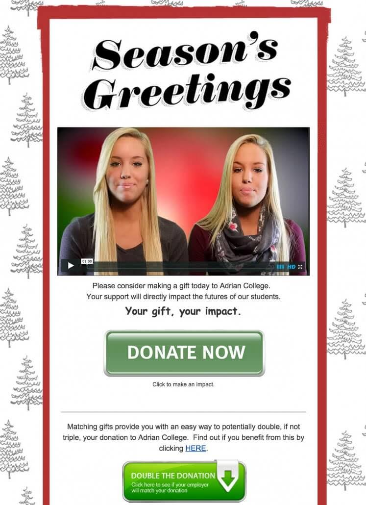 holiday matching gift campaign