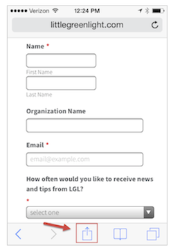 Open LGL Form in Safari