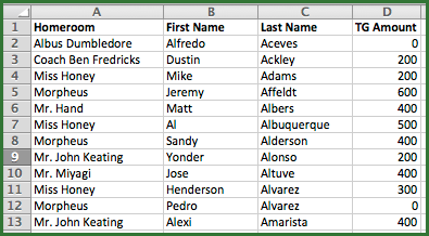 raw data for pivot tables