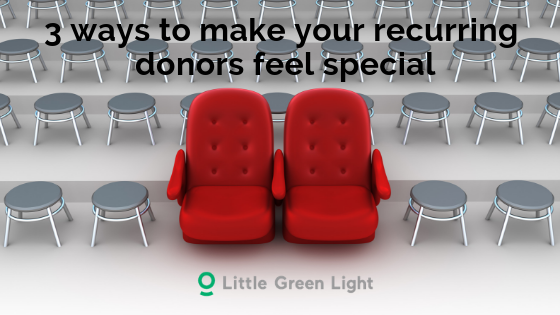 make recurring donors feel special
