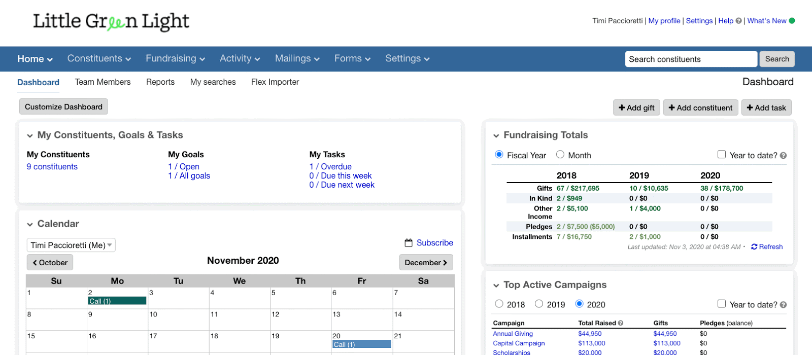 loading of search results in LGL