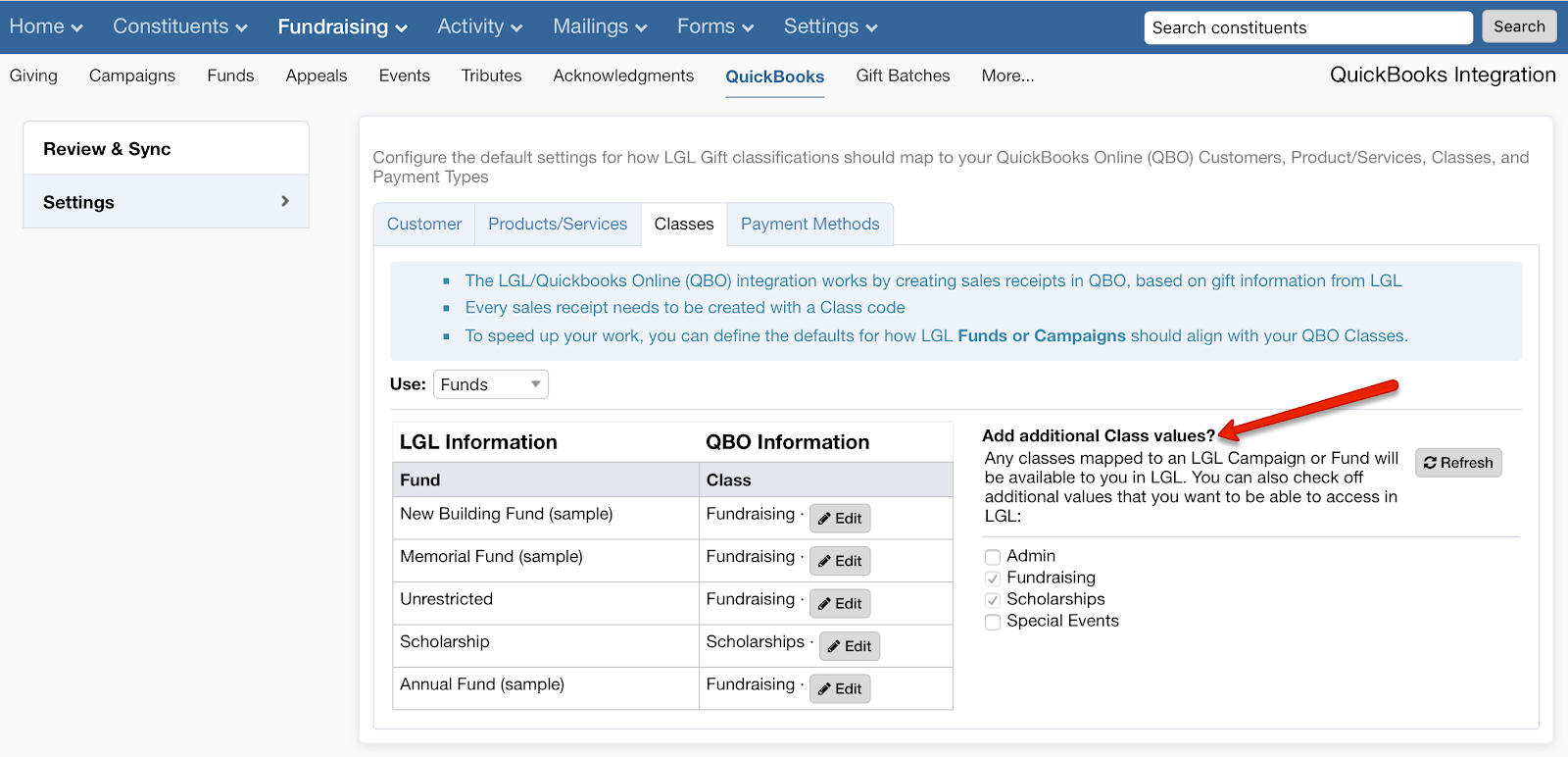 Quickbooks sync updates