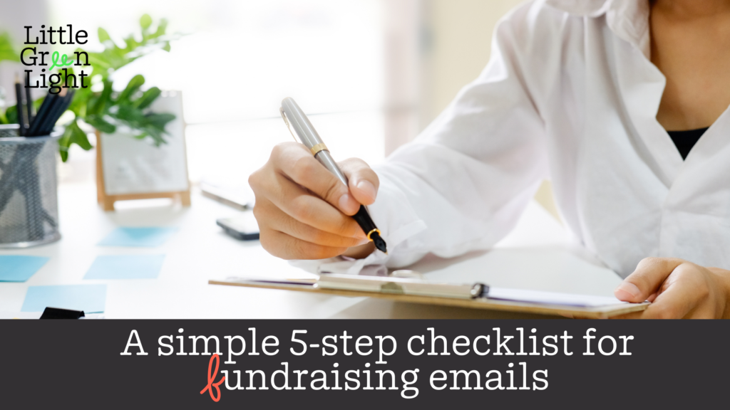 Fundraising email checklist