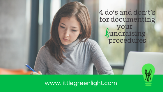 documenting fundraising procedures