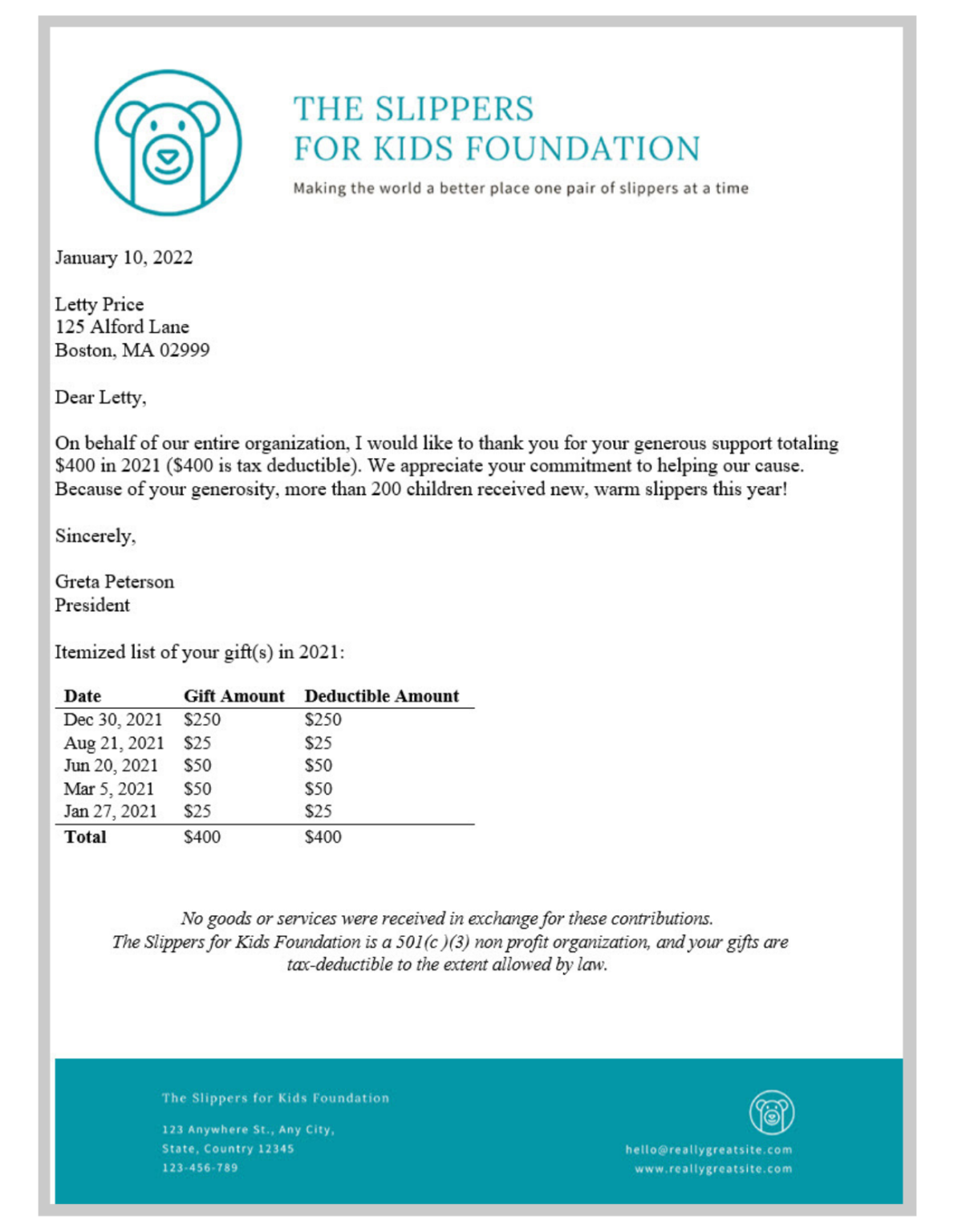 3 things to keep in mind when you create annual gift statements