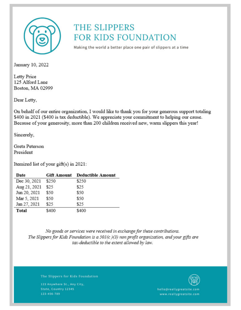 3 things to keep in mind when you create annual gift statements
