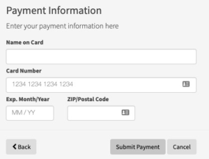 LGL payment form