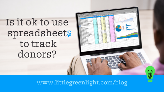 using spreadsheets to track donors