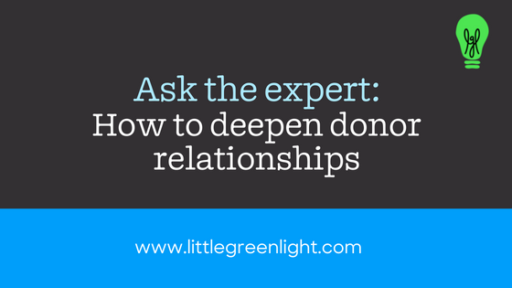 How to deepen donor relationships
