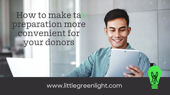 make tax preparation for donors easier