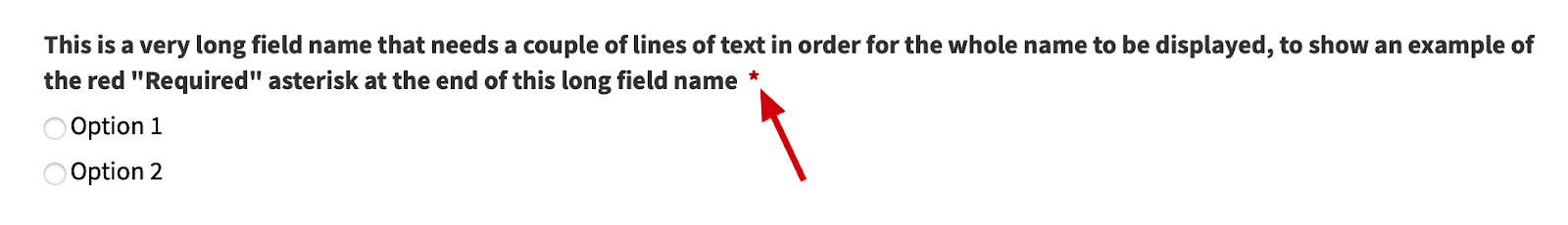 Required fields in LGL Forms