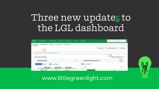 updates to the LGL dashboard