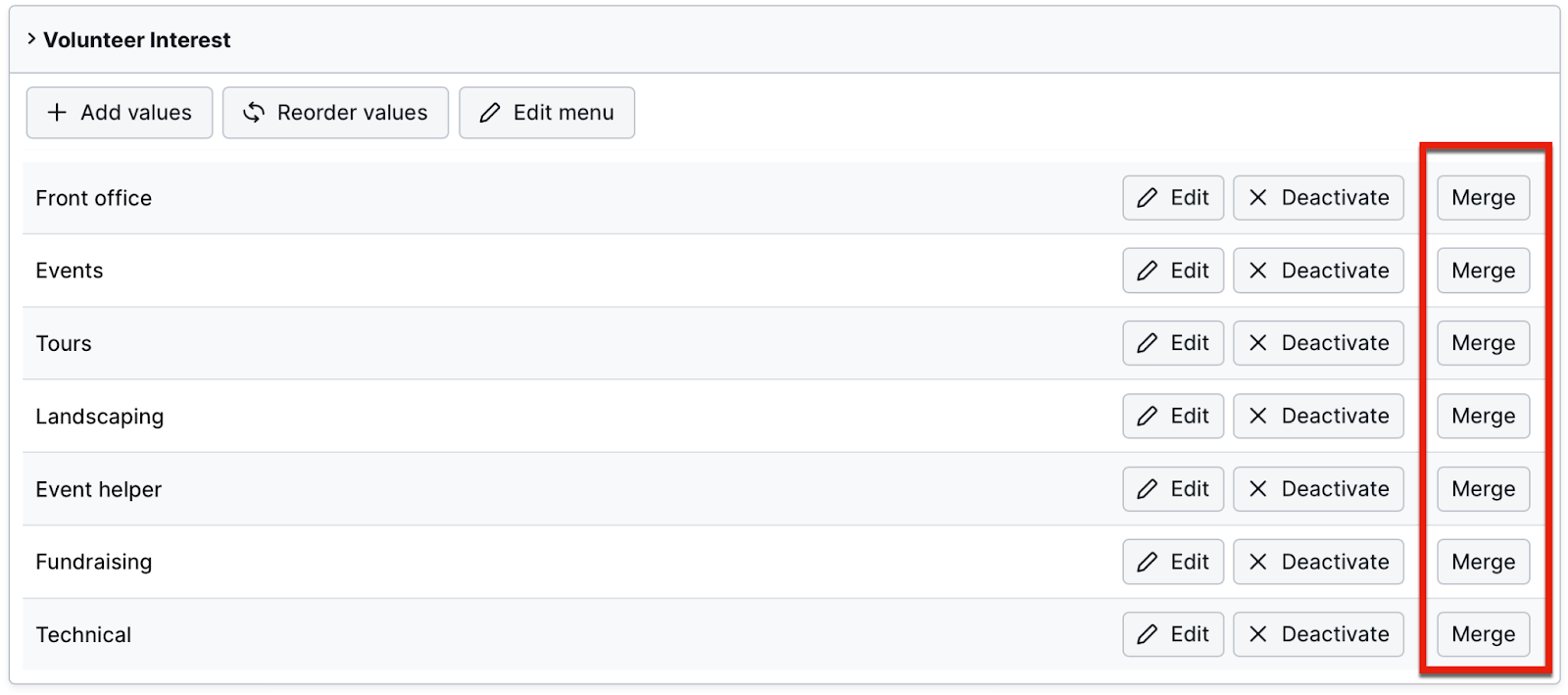 merge volunteer categories in LGL