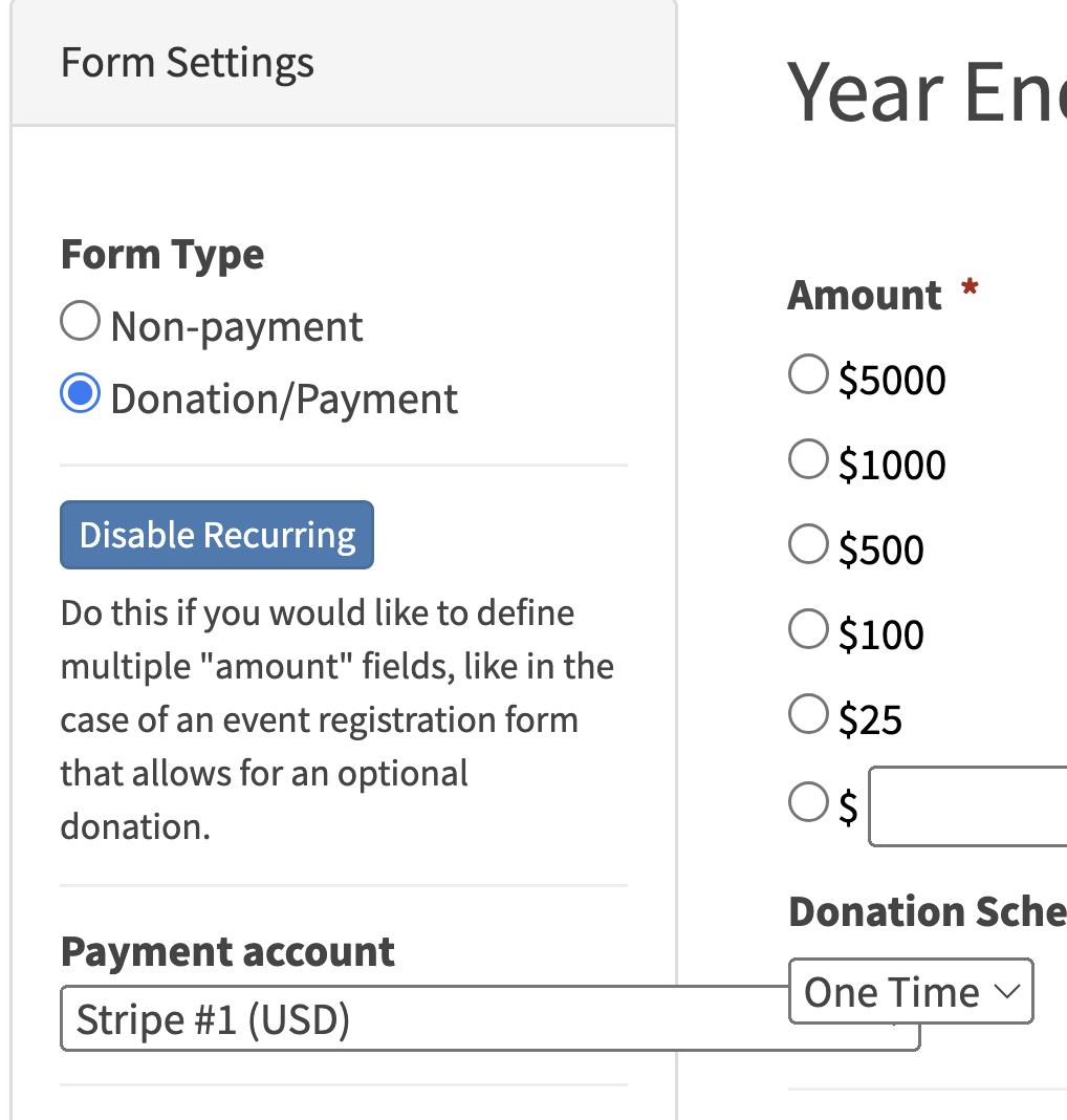 LGL Forms settings