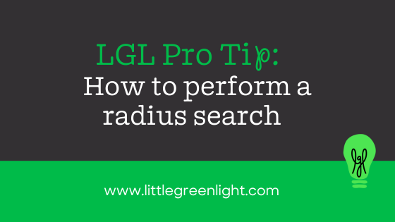 radius search in Little Green Light