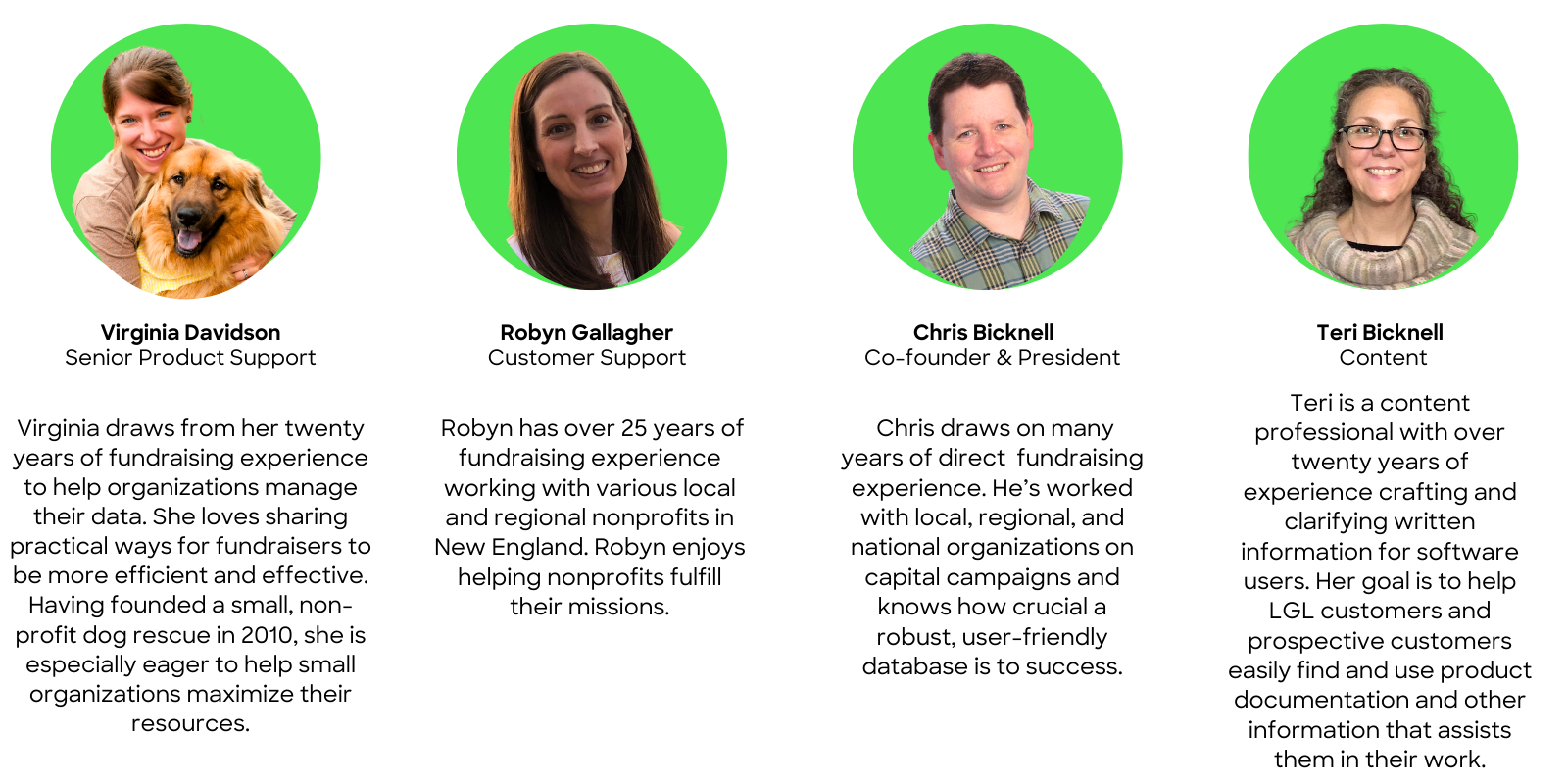 LGL's frontline support team