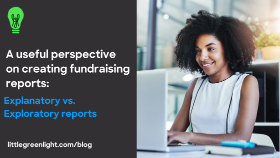 creating two types of fundraising reports