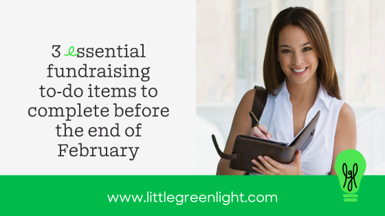 essential fundraising tasks in February