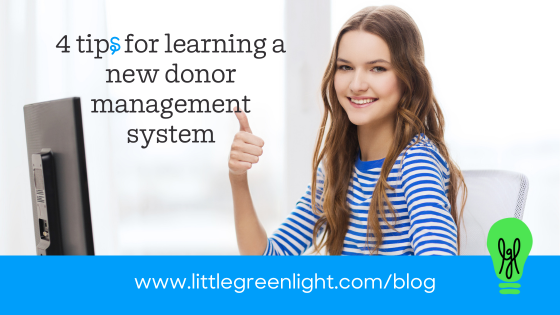 learning new donor management system