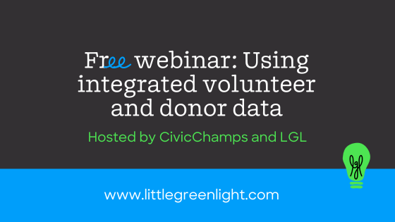 using integrated volunteer and donor data webinar