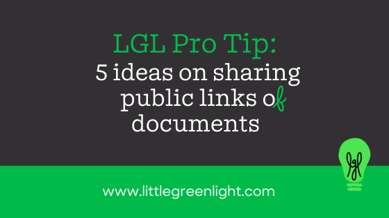 how to make documents accessible publicly via a link