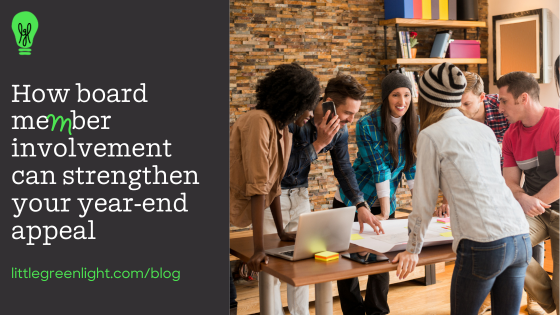 board member involvement in year-end appeal