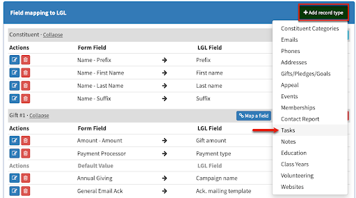 map data to sync with LGL