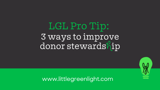 LGL Features for donor stewardship