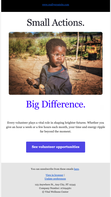 Volunteers needed email
