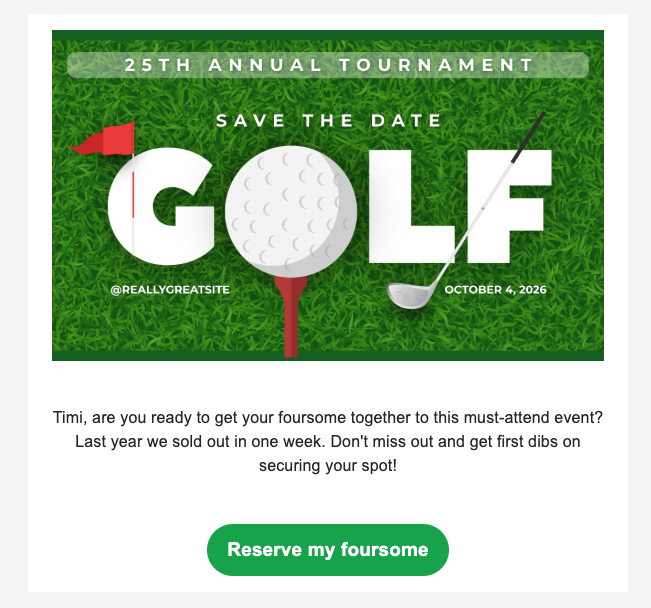 save the date email