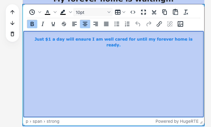 Text element