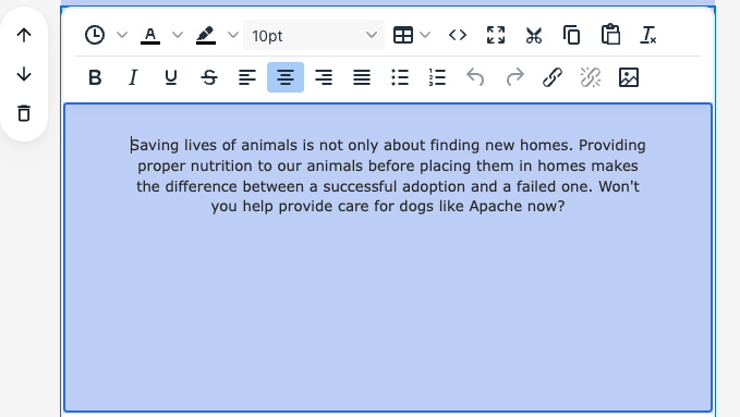 Text element with background color