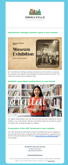 monthly donor enewsletter