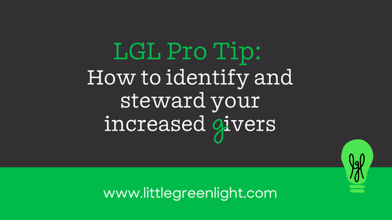 how to steward your increased givers