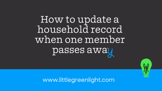 Update household records upon a death
