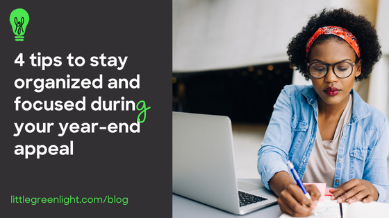 stay organized at year-end fundraising time